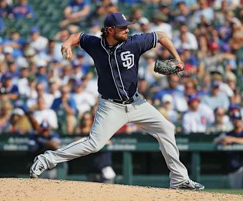 Kirby Yates #39 of the San Diego Padres. (Photo by Jonathan Daniel/Getty Images)