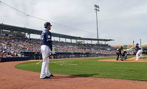 Manny Machado #13 of the San Diego Padres. (Photo by Ralph Freso/Getty Images)