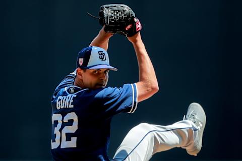 MEXICO CITY, MEXICO – MARCH 24: Mackenzie Gore of San Diego Padres pitches in the 3rd inning during the friendly game between San Diego Padres and Diablos Rojos at Alfredo Harp Helu Stadium on March 24, 2019 in Mexico City, Mexico. (Photo by Hector Vivas/Getty Images)