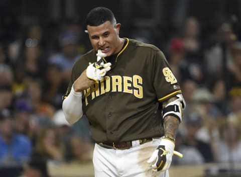 Manny Machado #13 of the San Diego Padre. (Photo by Denis Poroy/Getty Images)