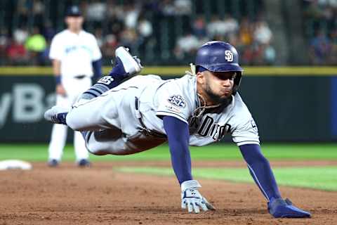 Fernando  Tatis Jr. #23 of the San Diego Padres. (Photo by Abbie Parr/Getty Images)