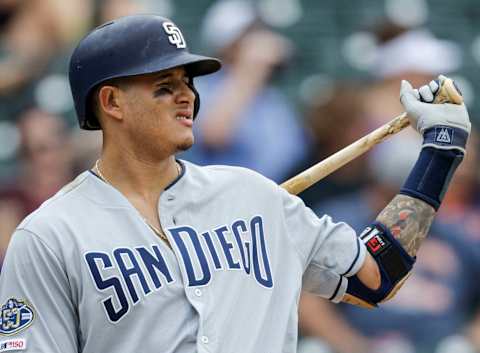 Manny Machado #13 of the San Diego Padres. (Photo by Joe Mahoney/Getty Images)