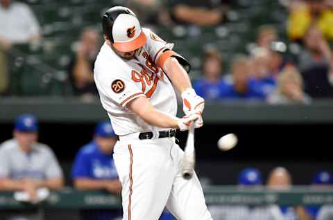 Trey Mancini #16 of the Baltimore Orioles. (Photo by Greg Fiume/Getty Images)