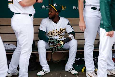 Jurickson Profar #23 of the Oakland Athletics. (Photo by Stephen Lam/Getty Images)