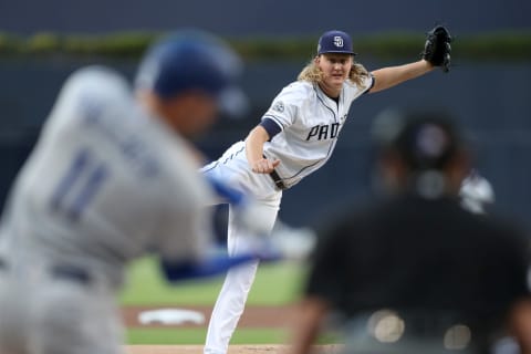 Trey Wingenter #58 of the San Diego Padres. (Photo by Sean M. Haffey/Getty Images)