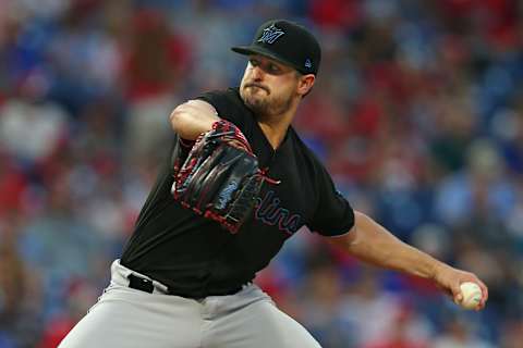 PHILADELPHIA, PA – SEPTEMBER 28: Pitcher Caleb  Smith #31 of the Miami Marlins delivers a pitch against the Philadelphia Phillies during the second inning of a game at Citizens Bank Park on September 28, 2019 in Philadelphia, Pennsylvania. (Photo by Rich Schultz/Getty Images)