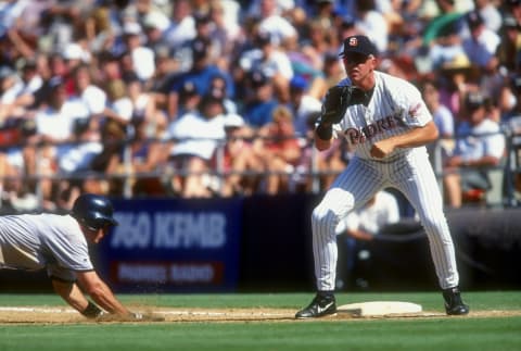 26 Jul 1998: Infielder Wally Joyner