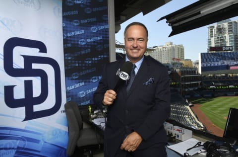 SAN DIEGO,CA - May 3: Don Orsillo of the San Diego Padres broadcast team poses for a photo prior to the game against the Colorado Rockies at PETCO Park on May 3, 2017 in San Diego, California. (Photo by Andy Hayt/San Diego Padres/Getty Images)