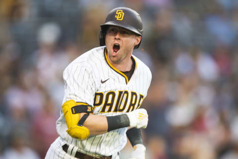 Jake Cronenworth #9 of the San Diego Padres (Photo by Matt Thomas/San Diego Padres/Getty Images)