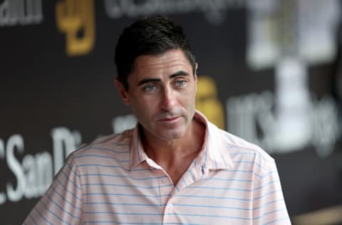 SAN DIEGO, CALIFORNIA - SEPTEMBER 06: General Manager A.J. Preller of the San Diego Padres (Photo by Sean M. Haffey/Getty Images)