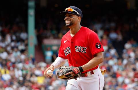 BOSTON, MA - JULY 31: Xander Bogaerts #2 of the Boston Red Sox (Photo By Winslow Townson/Getty Images)