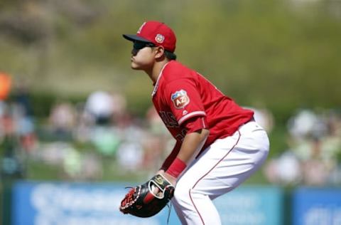 Ji-Man Choi found out he made the Angels opening day roster. he then goes and homers against the Dodgers.: Rick Scuteri-USA TODAY Sports