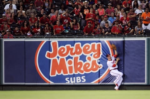 July 20, 2016; Anaheim, CA, USA; Los Angeles Angels left fielder 