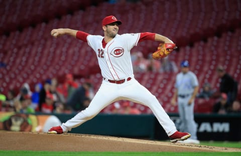 CINCINNATI, OH – SEPTEMBER 25: Matt Harvey #32 of the Cincinnati Reds throws a pitch against the Kansas City Royals at Great American Ball Park on September 25, 2018 in Cincinnati, Ohio. (Photo by Andy Lyons/Getty Images)