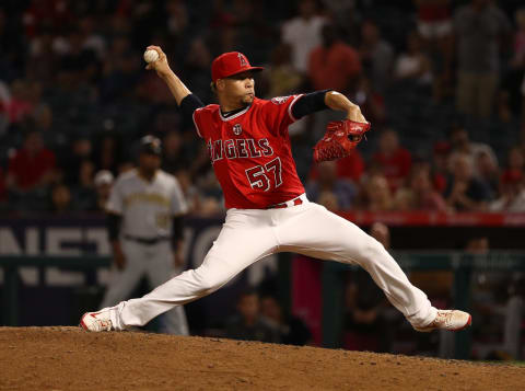 Hansel Robles, Los Angeles Angels (Photo by Victor Decolongon/Getty Images)