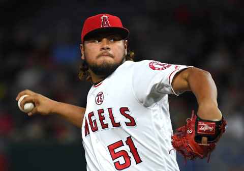 Jaime Barria, Los Angeles Angels (Photo by Jayne Kamin-Oncea/Getty Images)