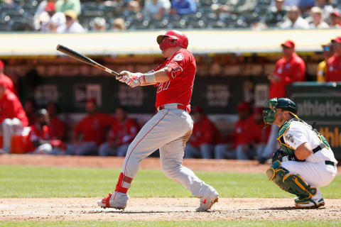 Mike Trout, Los Angeles Angels, (Photo by Lachlan Cunningham/Getty Images)