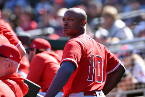 Justin Upton, Los Angeles Angels (Photo by Norm Hall/Getty Images)