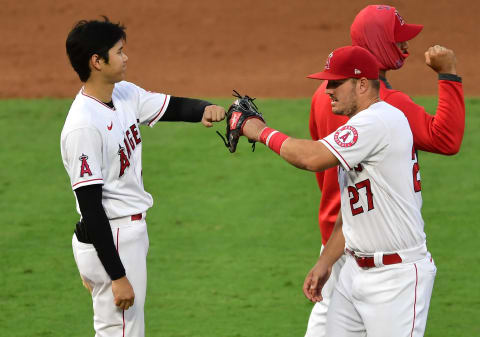 Shohei Ohtani, Mike Trout, Los Angeles Angels (Photo by Jayne Kamin-Oncea/Getty Images)