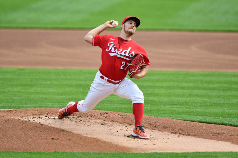 CINCINNATI, OH – SEPTEMBER 14: Trevor Bauer #27 of the Cincinnati Reds pitches against the Pittsburgh Pirates during game one of a doubleheader at Great American Ball Park on September 14, 2020 in Cincinnati, Ohio. (Photo by Jamie Sabau/Getty Images)