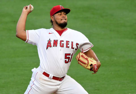 Jaime Barria, Los Angeles Angels (Photo by Jayne Kamin-Oncea/Getty Images)