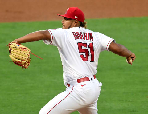 Jaime Barria, Los Angeles Angels (Photo by Jayne Kamin-Oncea/Getty Images)