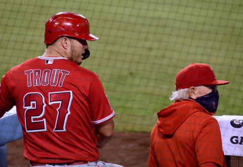 Mike Trout, Joe Maddon, Los Angeles Angels (Photo by Harry How/Getty Images)