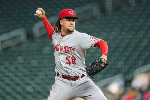 Luis Castillo (Photo by Brace Hemmelgarn/Minnesota Twins/Getty Images)