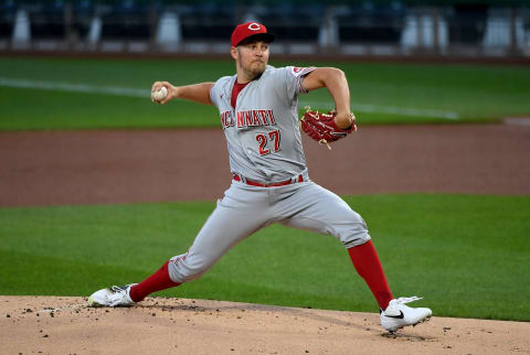 PITTSBURGH, PA – SEPTEMBER 04: Trevor Bauer #27 of the Cincinnati Reds in action during game two of a doubleheader against the Pittsburgh Pirates at PNC Park on September 4, 2020 in Pittsburgh, Pennsylvania. (Photo by Justin Berl/Getty Images)