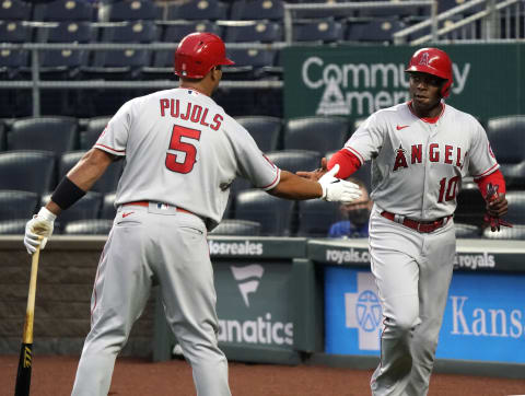 Albert Pujols, Justin Upton, Los Angeles Angels (Photo by Ed Zurga/Getty Images)