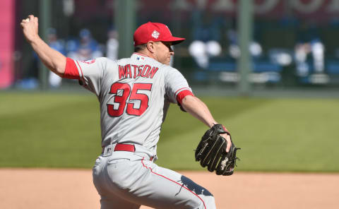 Tony Watson, Los Angeles Angels (Photo by Ed Zurga/Getty Images)