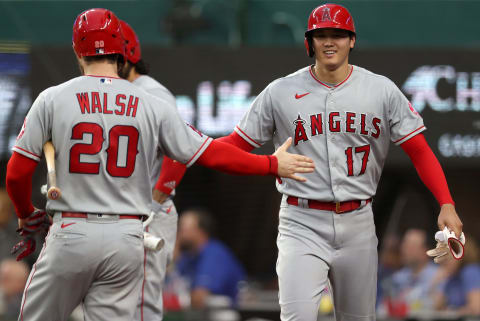 Jared Walsh, Shohei Ohtani, Los Angeles Angels (Photo by Ronald Martinez/Getty Images)