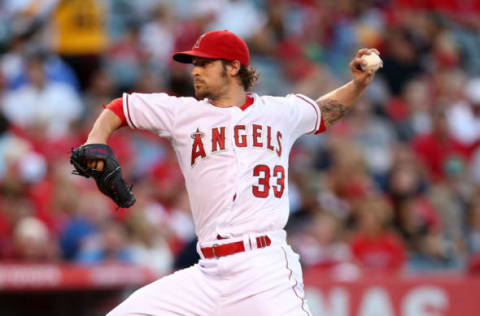 ANAHEIM, CA – JULY 17: C.J. Wilson #33 of the Los Angeles Angels of Anaheim throws a pitch against the Boston Red Sox at Angel Stadium of Anaheim on July 17, 2015 in Anaheim, California. (Photo by Stephen Dunn/Getty Images)