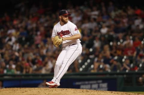 CLEVELAND, OH – AUGUST 13: Cody Allen #37 of the Cleveland Indians pitches against the Los Angeles Angels of Anaheim during the ninth inning at Progressive Field on August 13, 2016 in Cleveland, Ohio. The Indians defeated the Angels 5-1. (Photo by David Maxwell/Getty Images)