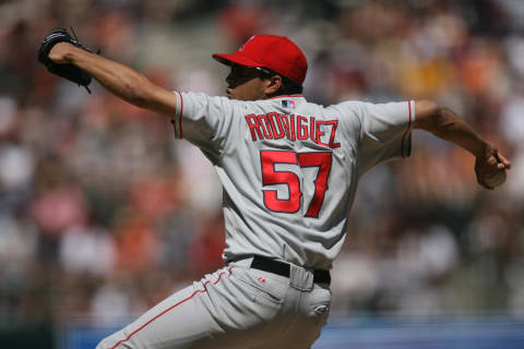 Francisco Rodriguez, Los Angeles Angels (Photo by Brad Mangin/MLB Photos via Getty Images)