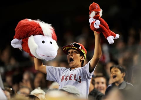 Los Angeles Angels fan (Photo by Kevork Djansezian/Getty Images)