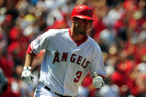 ANAHEIM, CA – APRIL 25: Brandon Wood in a game against the New York Yankees. (Photo by Jacob de Golish/Getty Images)