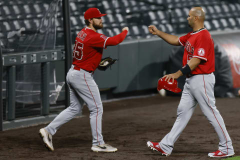 Jared Walsh, Albert Pujols, Los Angeles Angels (Photo by Justin Edmonds/Getty Images)