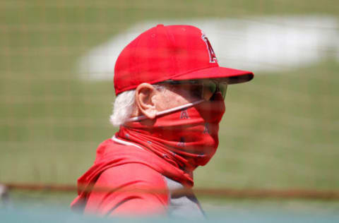 Joe Maddon, Los Angeles Angels (Photo by Michael Zagaris/Oakland Athletics/Getty Images)