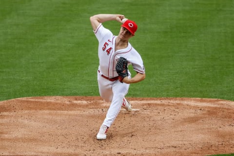 CINCINNATI, OHIO – APRIL 17: Sonny Gray #54 of the Cincinnati Reds pitches in the third inning against the Cleveland Indians at Great American Ball Park on April 17, 2021 in Cincinnati, Ohio. (Photo by Dylan Buell/Getty Images)