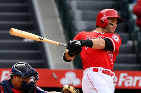 ANAHEIM, CA – MAY 23: Tommy La Stella #9 of the Los Angeles Angels of Anaheim hits a grand slam home run in the ninth inning against the Minnesota Twins at Angel Stadium of Anaheim on May 23, 2019 in Anaheim, California. (Photo by Jayne Kamin-Oncea/Getty Images)