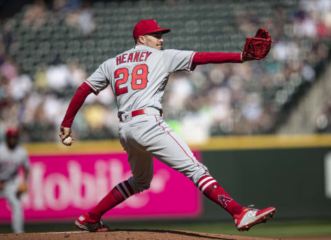 Andrew Heaney, Los Angeles Angels of Anaheim(Photo by Stephen Brashear/Getty Images)