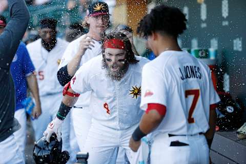 Brandon Marsh, Los Angeles Angels (Photo by Joe Robbins/Getty Images)