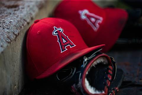 Los Angeles Angels hat (Photo by Rob Tringali/SportsChrome/Getty Images)