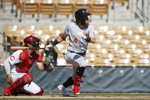 Brandon Marsh, Los Angeles Angels (Photo by Joe Robbins/Getty Images)