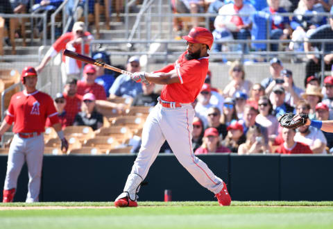 Brian Goodwin, the Los Angeles Angels (Photo by Norm Hall/Getty Images)