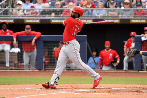 Brian Goodwin, Los Angeles Angels (Photo by Norm Hall/Getty Images)