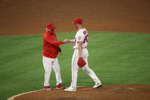 Manager Joe Maddon, Los Angeles Angels (Photo by Sean M. Haffey/Getty Images)