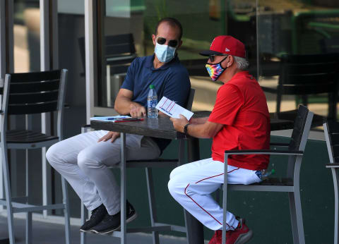 Los Angeles Angels, Billy Eppler, Joe Maddon (Photo by Jayne Kamin-Oncea/Getty Images)