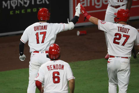 Shohei Ohtani, Mike Trout, Anthony Rendon, Los Angeles Angels (Photo by Sean M. Haffey/Getty Images)